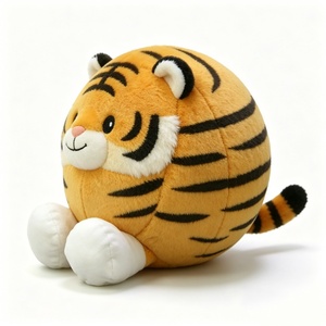 Peluche de tigre esférico personalizado y adorable, peluche de tigre suave en forma de bola, peluche de tigre redondo en forma de bola - Product Image 3