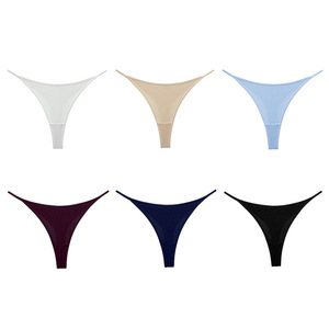 Sous-vêtements pour femmes, string confortable en coton, taille basse, string, culotte unie, logo teint, taille à séchage rapide pour le sport et la remise en forme - Product Image 6