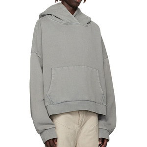 Sudadera con Capucha <span class=keywords><strong>Grande</strong></span> Personalizada a Precio de Fábrica, Hombros Caídos, Corte Holgado, 100% Algodón, Sudadera Pesada de Primavera para Hombre - Product Image 2