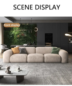 भव्य लक्जरी एल आकार लिविंग रूम सोफे सरल होटल विला कपड़े मॉड्यूलर एकांत सोफे सोफे सेट - Product Image 4