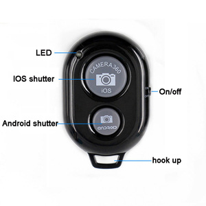 Telecomando Bluetooth Esterno per Fotocamera con Pulsante Selfie per Smartphone <span class=keywords><strong>iPhone</strong></span> e Android e Scatto Foto - Product Image 2
