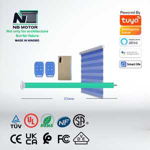 Motor NB 25mm Alexa <span class=keywords><strong>Google</strong></span> Controlado Smart Motorized Blinds Shades Batería de litio recargable Motor tubular moderno para hotel - Product Image 1