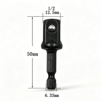 Jeu d'adaptateurs de douilles pour perceuse à percussion 40CR-V, 3 pièces, tiges hexagonales chromées 1/4", 3/8", 1/2"