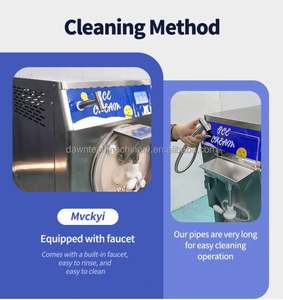 เครื่องทำไอศกรีมอิตาเลียนแบบมืออาชีพ 48 ลิตร/ชม. 5 โปรแกรม พร้อมฟังก์ชั่นทำไอศกรีมแบบแบทช์ฟรีซเซอร์ และเครื่องทำไอศกรีมอาซาอิอัตโนมัติ - Product Image 4