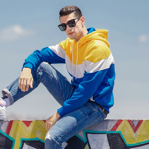 Custom Men's 100% Polyester Block Pullover <strong>Jumper</strong> Sweatshirt Winter Casual Embroidered OEM Winter Casual Embroidered Washed XL - Product Image 3