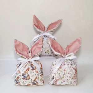 Best-selling Wholesale Cross-border <b>Easter</b> <b>Gift</b> <b>Bags</b> Recyclable Velvet Rabbit Fabric Bundle <b>Bags</b> Custom Drawstring Candy <b>Bags</b> - Product Image 6