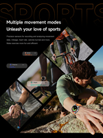 Smartwatch Impermeabile IP68 con Display AMOLED, Chiamate BT, Luce LED, Monitoraggio Salute e Sonno, Cinturino in Gel di Silice