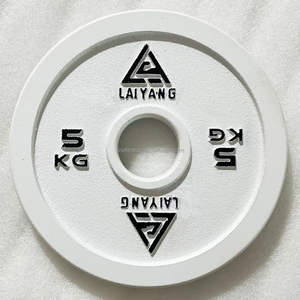 Customizable Bumper <b>Plates</b> 3D Logo Universal Competition 20kg <b>Cast</b> <b>Iron</b> <b>Weight</b> <b>Plate</b> Set - Product Image 4