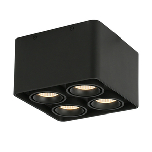 Plafonnier LED COB anti-éblouissement Aisilan Home Project Fashion, montage en surface, 28 W, carré, 4 têtes, <span class=keywords><strong>GU10</strong></span> - Product Image 1