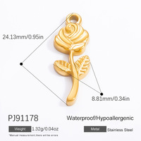 Breloques pour la fabrication de bijoux, plaquées or 18 carats, en acier inoxydable, breloques pour la création de bijoux DIY, pendentifs personnalisés