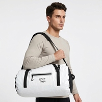 Sac de voyage en PVC résistant à l'eau 60L avec logo personnalisé, sac de sport grande capacité pour activités de plein air, kayak, rafting