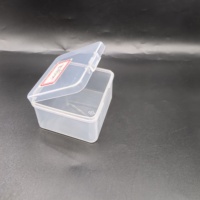 Boîte d'emballage en plastique avec couvercle à charnière pour emballage de cartes de visite