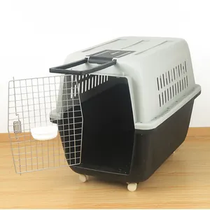 PAKEWAY cheap stocked airline approved plastic cat dog cage box pet travel carrier