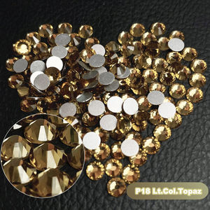 Yüksek kaliteli elmas şekilli cam Rhinestones Lt.col.Topaz SS20 düz geri olmayan düzeltme yapay elmas kristal çivi el sanatları için - Product Image 2