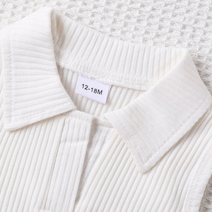 Conjunto de Ropa de Verano para Niñas de 12 Meses a 5 Años, Top sin Mangas con Solapa y Falda Plisada Estampada, 3 Piezas, Ropa Diaria para Niñas - Product Image 6