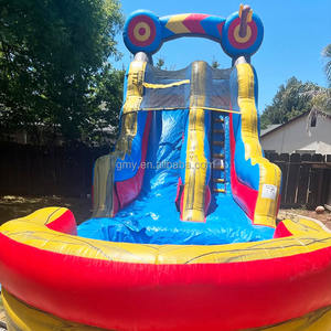 Toboggan aquatique gonflable commercial en PVC Acutico 22, double piste avec souffleur, à <span class=keywords><strong>vendre</strong></span> - Product Image 4