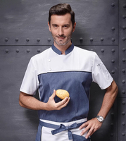 Vêtements de cuisine haut de gamme pour hommes : Blouse de chef à manches longues pour restaurants occidentaux, restauration et pâtisserie, et uniformes de bar