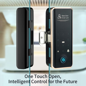 דלת אלקטרונית למגורים מנעול דו צדדית עם מפתחות tlock זכוכית דיגיטלי חכם הזזה מנעול דלת זכוכית - Product Image 5