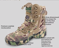Bottes tactiques de désert pour hommes 2026 en gros, avec embout en acier, légères, respirantes, camouflage, antidérapantes, en caoutchouc, pour la chasse et l'extérieur