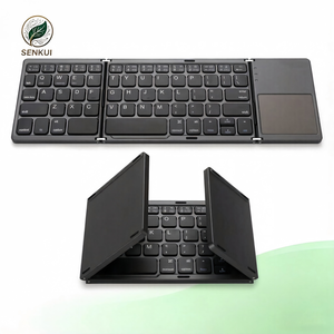 Mini Teclado Inteligente BT, Teclado Plegable Triple, Teclado Inalámbrico Portátil con Panel Táctil para <span class=keywords><strong>Apple</strong></span> - Product Image 1