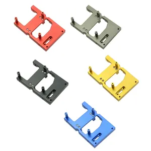 Anodized Red Aluminum Metal Plate Mounting Bracket