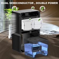 Déshumidificateur Peltier OEM pour petite pièce, réservoir 2L, silencieux, double semi-conducteur, sécheur d'air, écoénergétique, déshumidificateur intelligent pour la maison