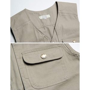 FOXA Men's Multi-Pocket Cotton Lightweight Outdoor <b>Utility</b> <b>Vest</b> Hiking Fishing Photography Work - Product Image 4