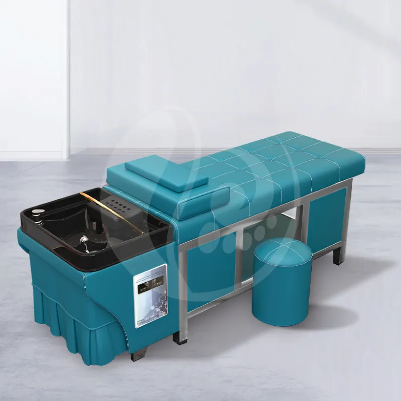 Professionele Kapsalon Wassen Hoofd Spa Bed Elektrische Verwarming Waterbehandeling Wastafel Shampoo Bed Thai Massage