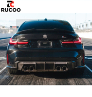 Diffuseur de pare-chocs arrière en fibre de carbone sèche style OEM pour BMW G80 G81 G82 G83 M3 M4, kit aileron arrière, lèvre de spoiler