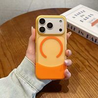Étui magnétique mat patchwork pour iPhone 18 Pro – Coque rigide bicolore créative pour Apple 17/16 Pro