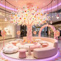 Farbenfrohe Moderne LED-beleuchtete Umweltfreundliche Süßwarenladen-Möbel Pick-and-Mix Ausstellungsregal Thekenvitrine für Einzelhandelsgeschäfte