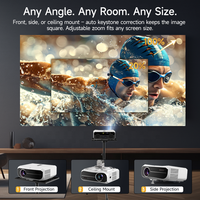 Projecteur intelligent Google au prix d'usine, 1900 ANSI, certifié Netflix, mise au point automatique TOF, haut-parleur 40W, rapport de contraste 22 000:1, prise en charge 4K