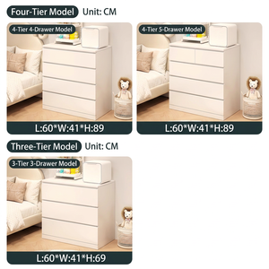 Mueble Alto de Lujo Moderno, Mueble de Almacenamiento de Madera Maciza con Diseño sin Tiradores para Sala de Estar, Apartamento u Hotel - Product Image 6