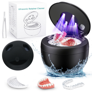 Portable Household Electric Denture Care Retainer <b>Cleaner</b> 200ml Rechargeable <b>Ultrasonic</b> Retainer <b>Cleaner</b> with Custom Logo - Product Image 1