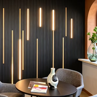 Panneau mural WPC moderne pour intérieur avec éclairage intégré pour escalier, appartement, salle de bain, motif floral, étanche, avec fonctions de divertissement