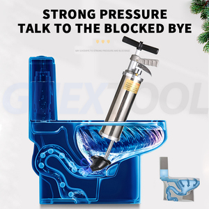 Déboucheur de tuyaux de toilettes haute pression, machine de dragage d'égouts, outil de nettoyage de canalisations à jet d'eau en acier inoxydable 0.9Mpa 4.5KG - Product Image 4