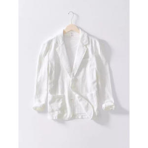 Costume décontracté pour hommes populaires veste monocouche couleur unie coton <span class=keywords><strong>lin</strong></span> Blazers transfrontalier décontracté hauts à la mode pour hommes - Product Image 5