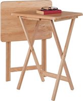 Table à collation pliable en bois 26 pouces – Portable pour cuisine, salon, TV, repas, loisirs créatifs et puzzles, idéale pour le télétravail, rangement facile