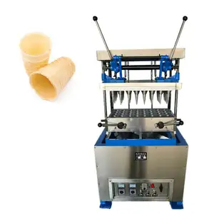 Baixo preço pequeno waffle cone maker itália pizza cone máquina com preço do fabricante
