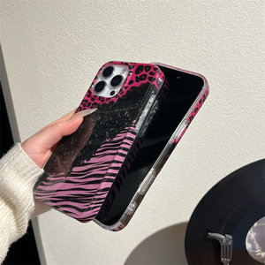 เคสโทรศัพท์มือถือลายเสือดาวแวววาวเคลือบทองสำหรับ iPhone 17 16 15 14 PRO MAX ลายม้าลายเคสด้านหลังพีซีสีรุ้งไล่ระดับสี - Product Image 6