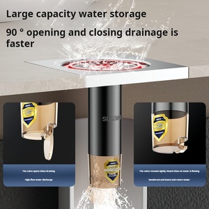 Copertura Moderna per <span class=keywords><strong>Scarico</strong></span> Lavabo Bagno, Forma Cilindrica, Superficie Lucida, Connessione S-Trap - Product Image 2