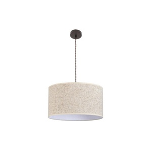 Lampada a sospensione 3xE27 marrone/beige 50x50 cm, senza diffusore, ideale per illuminare spazi e creare atmosfere accoglienti. - Product Image 1
