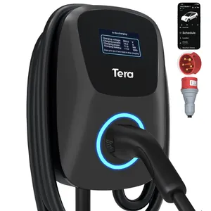 Tera EV充電器T3211KWホーム充電ステーション16A380VW01CEE3フェイセンステッカーJ17727M充電ケーブルIP66壁掛けW01EU