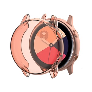 Coque de protection d'écran à couverture complète pour <span class=keywords><strong>Samsung</strong></span> <span class=keywords><strong>Galaxy</strong></span> <span class=keywords><strong>Watch</strong></span> <span class=keywords><strong>Active</strong></span> <span class=keywords><strong>R500</strong></span> Soft Clear TPU Protective Case - Product Image 5