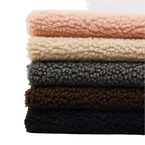 Đan Faux lông polyester sherpa lông cừu vải cho áo khoác mùa đông và áo khoác