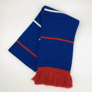 Écharpe de sport tricotée unisexe personnalisée en acrylique jacquard, légère, toutes saisons, carrée, coupe-vent, pour spectateurs de football et équipes - Product Image 1