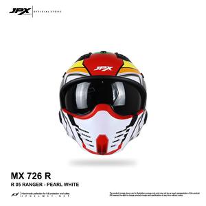 El casco integral modular JPX MX 726 R Ranger Motif combina un diseño robusto, una comodidad superior y características modulares innovadoras. - Product Image 5