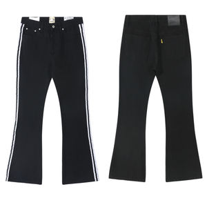 Jeans Apilados Pintados y Lavados Estilo Gallery Dept de Mezclilla para Hombre, Pantalones de Leñador de Retazos Holgados Y2K Acampanados de Talla Grande Tipo Cargo - Product Image 5