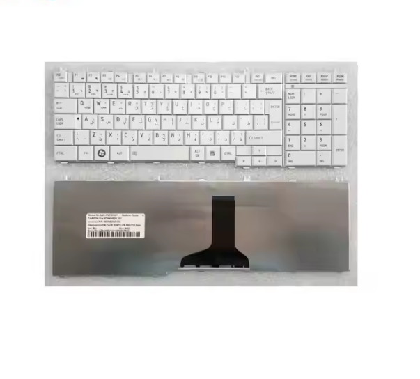 Arabic Keyboard for Toshiba Satellite C650 C660 L750D L755 White Laptop Keyboard