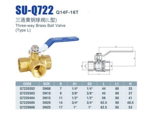 Válvula de bola de latón de 1 pulgada, válvula de bola de cobre de 3 vías, válvula de bola de latón con pezón - Product Image 5
